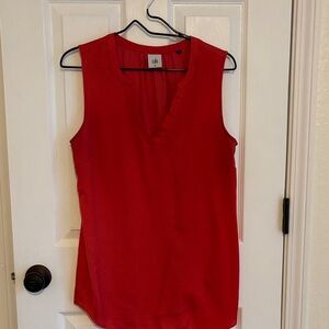 CAbi Vibrant Red V-Neck Sleeveless Blouse